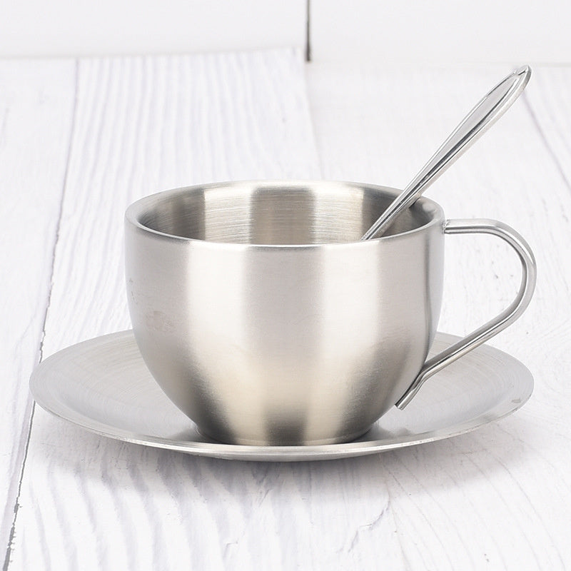 Stainless Steel Coffee Cups Set Double-deck Thermal Insulation Coffee Mug Tea Cups Set
