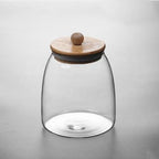 Transparent glass grain storage tank