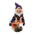 Garden Riding Mushroom Dwarf Decoration Outdoor Resin
