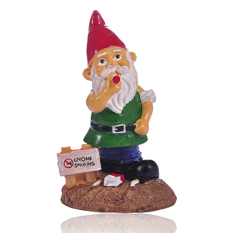 White bearded dwarf resin garden decoration