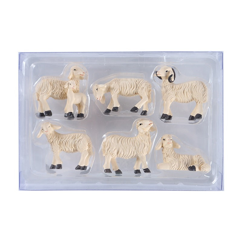 Garden White Goat Decoration Resin