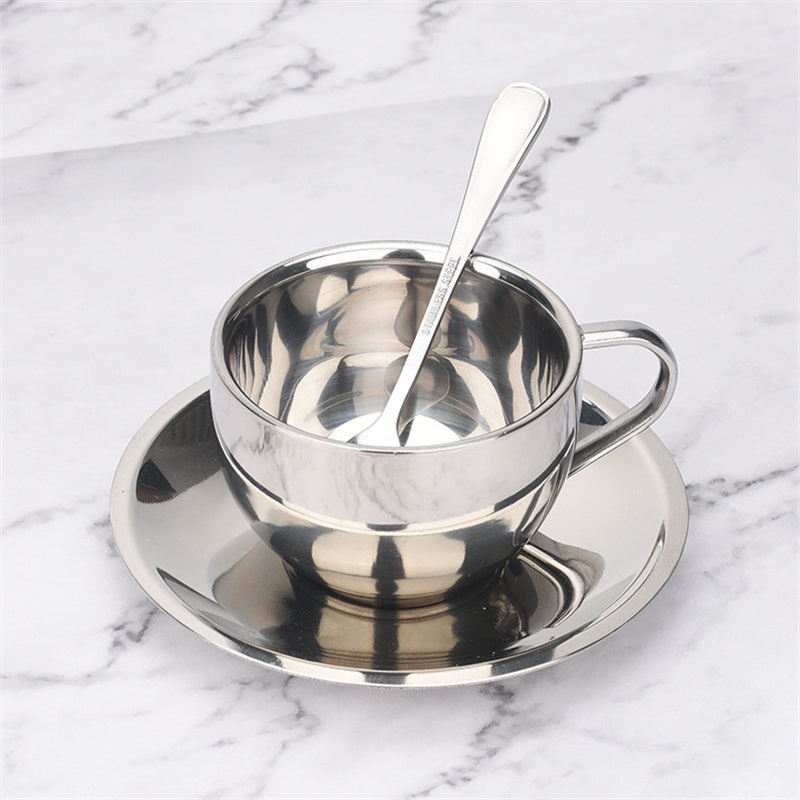 Stainless Steel Coffee Cups Set Double-deck Thermal Insulation Coffee Mug Tea Cups Set