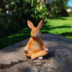Outdoor meditation bunny garden ornaments