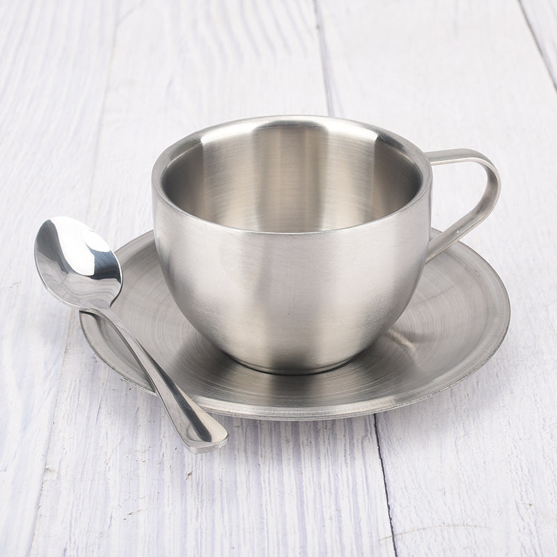 Stainless Steel Coffee Cups Set Double-deck Thermal Insulation Coffee Mug Tea Cups Set