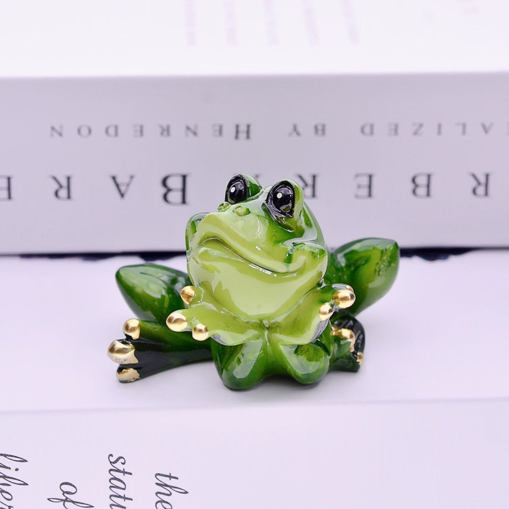 Garden Home Frog Resin Decoration