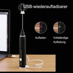 3-Piece Electric Milk Frother And Whisk Set