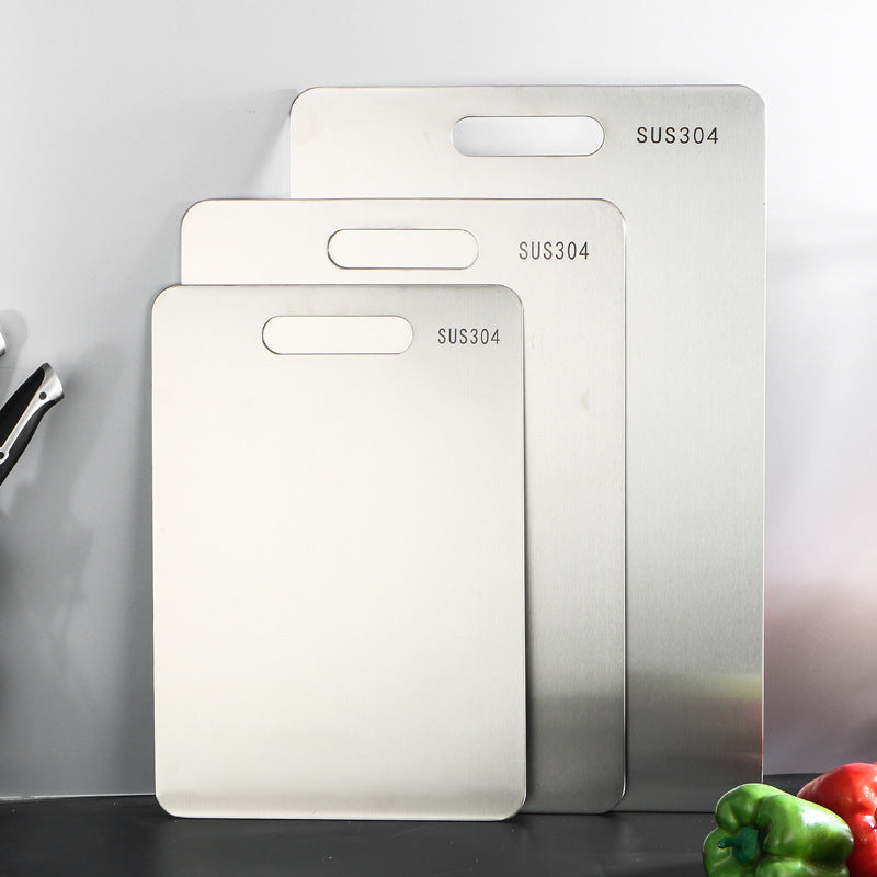 304 Stainless Steel Cutting Board Kitchen Multi-Functional Cutting Board Rolling Board Kneading Cutting Board Household Chopping Board
