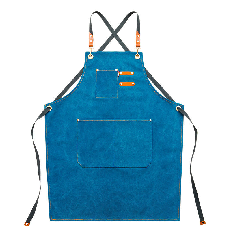 Cowboy Thick Canvas Apron Work Clothes Printing