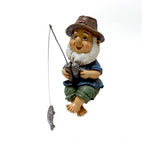 Creative resin ornaments for garden fishing sprites