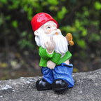 Vertical Middle Finger Garden Dwarf Decoration Resin