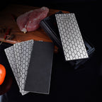 Double-Sided Diamond Honeycomb Knife Sharpener for Home Kitchen - Quick Sharpening Stone &amp; Rod