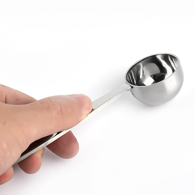 Two-In-One Coffee Scoop Powder Press Stainless Steel Powder Hammer Measuring Spoon Measuring Bean Coffee Special Powder Spoon
