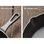 4-Pack Cast Iron Skillet Set – Non-Stick Frying Pans for Induction, Egg & Crepe Pan