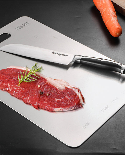 304 Stainless Steel Cutting Board Kitchen Multi-Functional Cutting Board Rolling Board Kneading Cutting Board Household Chopping Board