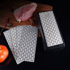 Double-Sided Diamond Honeycomb Knife Sharpener for Home Kitchen - Quick Sharpening Stone &amp; Rod