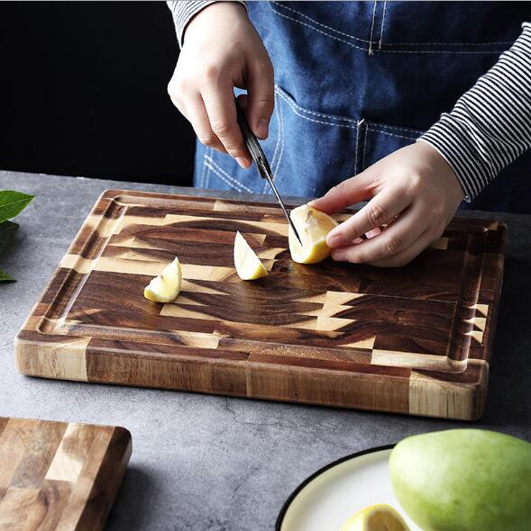 EXTRA LARGE Cutting Board, Rectangle End Grain Butcher Block, Kitchen Chopping Boards, Acacia Wood