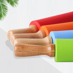 Wooden Handle Silicone Rolling Pin Rolling Pin Roller Flour Pin Small Medium And Large Household Baking Tools And Kitchenware