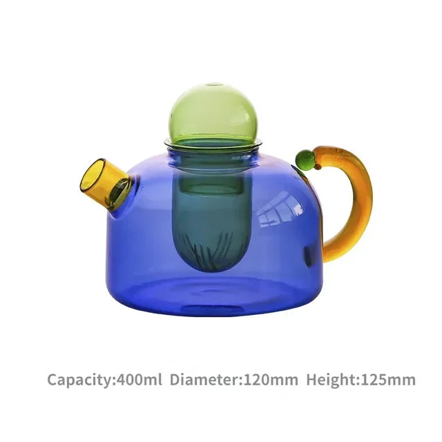 Creative Heat Resistant Glass Teapots Pitcher Suitable Household Teaware Lover Tea Sets Kettle Water Cup Bottle Cooker Usable