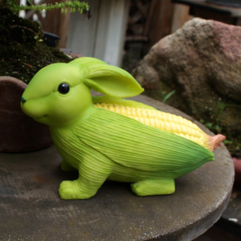 Outdoor corn rabbit resin ornament garden
