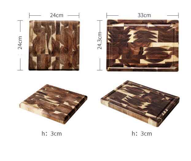EXTRA LARGE Cutting Board, Rectangle End Grain Butcher Block, Kitchen Chopping Boards, Acacia Wood