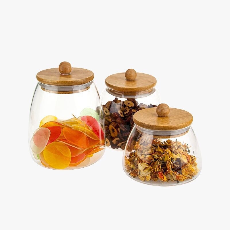 Transparent glass grain storage tank