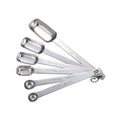 Stainless Steel Measuring Spoon 6-Piece Set Kitchen Seasoning With Scale Baking Measuring Spoon Set Square Head Cooking Spoon