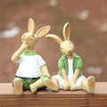 Outdoor garden rabbit resin decorations