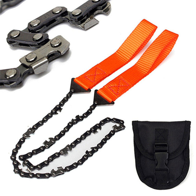Outdoor hand zipper saw pocket chain saw garden tools 11/16/33 teeth 24 inch portable camping survival wire saw
