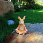 Outdoor meditation bunny garden ornaments