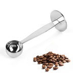 Two-In-One Coffee Scoop Powder Press Stainless Steel Powder Hammer Measuring Spoon Measuring Bean Coffee Special Powder Spoon