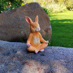 Outdoor meditation bunny garden ornaments