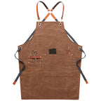 Apron denim workwear with logo printing