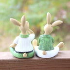 Outdoor garden rabbit resin decorations