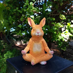 Outdoor meditation bunny garden ornaments