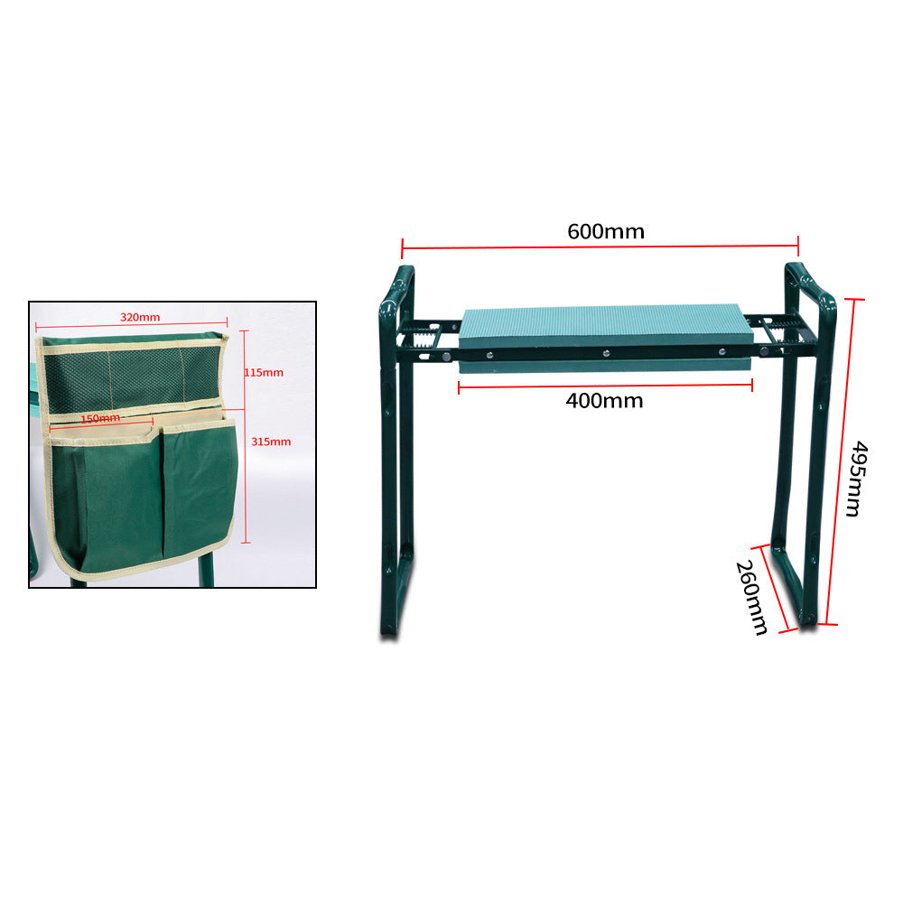 Garden Kneeling Stool Kneeling Chair With Large Tool Kit Garden Folding Stool EVA Kneeling Pad