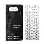 Double-Sided Diamond Honeycomb Knife Sharpener for Home Kitchen - Quick Sharpening Stone &amp; Rod