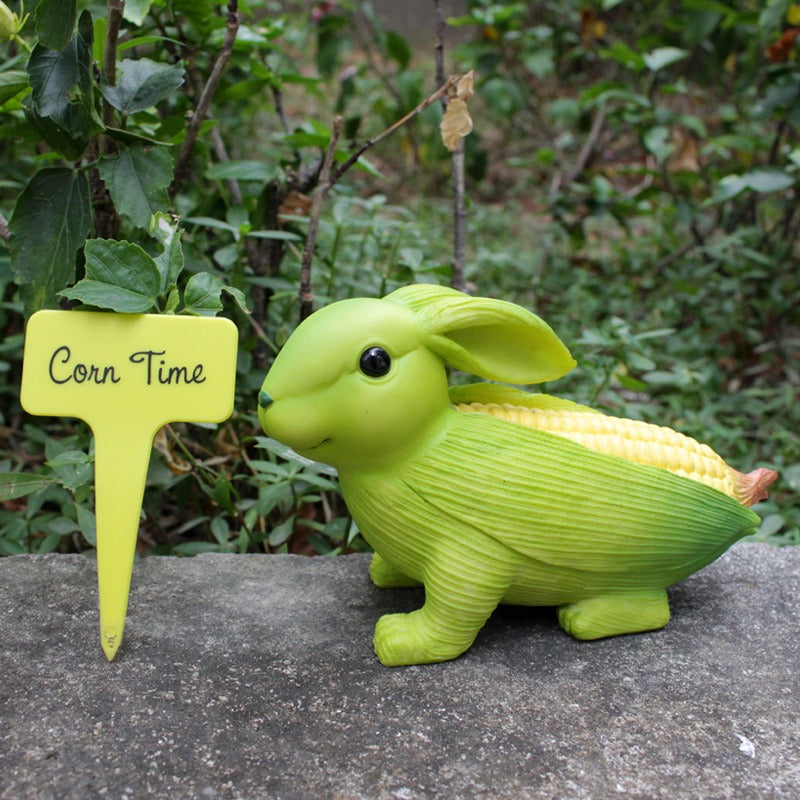 Outdoor corn rabbit resin ornament garden