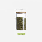 Glass Jar With Bamboo Lid Food Candy Storage Bottles Tea Container Cup Sealing Violetta Mason Jars Kitchen Accessories